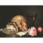 De Heem Vanitas Still-life Skull Book Roses Painting Large Wall Art Print Canvas Premium Mural