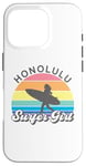 Coque pour iPhone 16 Pro Honolulu Surfer Girl Hawaii Hawaii Surf Beach Cute