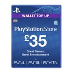 Sony PSN £35 Wallet Top Up Card for PS4 , PS3 and VITA