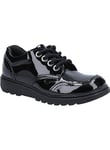 Hush Puppies HUSH PUPPIES Kiera Junior Patent School Shoe 1 Black female