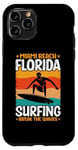 Coque pour iPhone 11 Pro Miami Beach Floride Surf Break The Waves