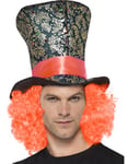 Mad Hatter Inspirert Flosshatt med Orange Hår