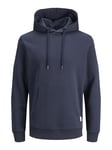 Jack & Jones Men's Jjebasic Noos Ps Hooded Sweatshirt, Navy, 1XL