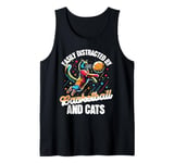 Love Cats and Basketball - Easily Distracted Tank Top