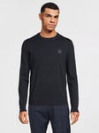 BOSS Kanovano Crew Neck Jumper - Dark Blue, Dark Blue, Size 3Xl, Men