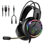 Casque Pro H7 Compatible Switch / Playstation / Xbox / Pc Rétro Éclairé Rgb