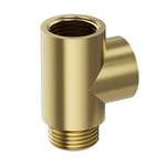 Brushed Brass T-Piece (x1) for Dual Fuel Heated Towel Rails & Radiators