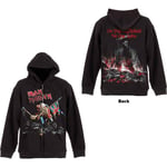 Iron Maiden Men's Scuffed Trooper Zipped Hood Hoodie, Black, XX-Large