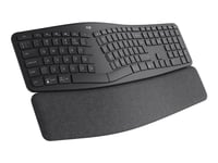 Logitech Ergo K860 Split Keyboard For Business - Tastatur - Trådløs - Bluetooth Le - Tysk - Grafitt