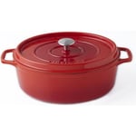 INVICTA Cocotte ovale - Ø 33 cm - Rubis - Tous feux dont induction