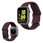 Apple Watch Series 5 44mm nestemäinen silikoninen kellonauha - Violetti