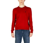 U.S. POLO ASSN. Pull En Viscose Rouge Pour Homme Authentique