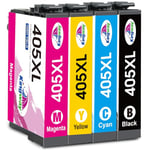 KINGWAY 405XL Ink Cartridges Remanufactured for Epson 405XL Ink Cartridges Multipack for Epson Workforce Pro WF-4820 WF-3820 WF-7830 WF-7310 WF-7835 WF-7840 WF-3825 WF-4825 WF-4830 Printer, 4 Pack