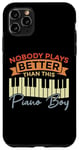 Coque pour iPhone 11 Pro Max Piano Claviers Pianiste Kid