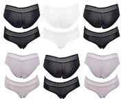 Culottes Femme Infinitif Avec Dentelle Pack De 6 Shorty Microfibre Dentelle 1193