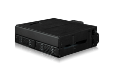 ICY DOCK – 2x 2.5" PCIe 4.0 NVMe U.2 to 1x SlimSAS in 1x 5.25" bay mobile rack metal black (MB105V