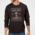 Rick and Morty Lets Get Schwifty Christmas Jumper - Black - XXL