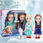 Frozen 2 Elsa Anna Elf Olaf 3 st Cosplay Prinsessa Dockleksak Julgåva 18cm