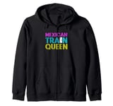 Domino Mexican Train Game Mexican Train Queen Zip Hoodie