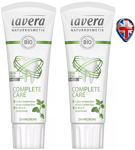 2 Pack Lavera Toothpaste Complete Care Organic Mint & Sodium Fluoride - 75ml