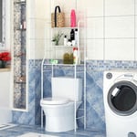 Sifree - Colonne de toilette,Meuble wc etagere de stockage pr Toilette, Salle bain Rack de stockage a trois couches - blanc