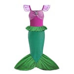 Disney Lilla Sjöjungfrun Ariel Prinsessdräkt Barnklänning För Flickor Cosplay Barn Karneval Födelsedagsfest Kläder Sjöjungfrun Klänning V 3-4T(size 110) Mermaid Dress only