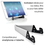 Support Universel Pliable de poche couleur blanc pour tablette et smartphone iPad Air 5 4 3 2 Pro iPhone 5 5S 5C 6 6S 6+ 4 4S