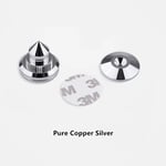 Base de pointe de haut-parleur,clou de pied en cuivre pur,trépied en aluminium,amplificateur de caisson de basses,coussin de haut-parleur pour ampli CD,pieds de lect - Type Pure Copper Silver-8sets