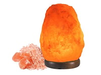 BEPER P201UTP100 Himalayan Salt Lamp, Natural, Handmade, Wooden base, Reduces Stress, Purifies the Air , Pink