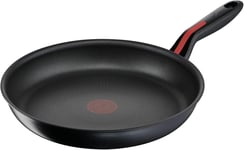 Ligne rouge, poêle antiadhésive Ø 28 cm, induction, gaz et four anti-rayures, indicateur de cuisson thermosignal, fond en acier inoxydable et aluminium, poignée en silicone antidérapante