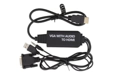 DELTACO HDMI-kabel - HDMI/VGA/audio/USB - 1 m