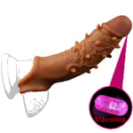 Male Men Extension Penis Sleeve G-spot Vibrator Extender Sex Toys Cock Vibrating