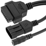 Cablemarkt - Câble adaptateur OBD2 à brochage complet à 3 broches avec connecteur dc pour voiture compatible avec fiat