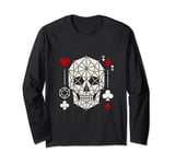 Skull and Ace of Spades Long Sleeve T-Shirt