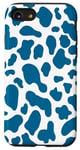 Coque pour iPhone SE (2020) / 7 / 8 motif imprimé vache bleu - motif vache bleu fleur homme