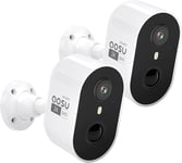 AOSU Security Camera Outdoor Wireless - 2K WiFi Battery Powered Cameras, Indoor