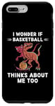 Coque pour iPhone 7 Plus/8 Plus Dinosaure Kawaii I Wonder If Basketball Thinks About Me Too