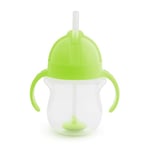 Munchkin Click Lock Tip & Sip Straw Cup | Baby Toddler Sippy Cups with Straw | BPA Free | Leakproof Cup | Dishwasher Safe | Baby Cup Weighted Straw | Baby Bottles -7oz/207ml | Green