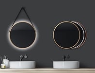 Talos Miroir Mural Rond décoratif en Or Mat Ø 50 cm 50262