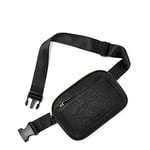 CLUCI Sac Banane pour Femme Sac à bandoulière, Fanny Pack Petit Femme, PU Cuir Sac Ville Sling Bag Crossbody Bag pour Le Sport, Les Voyag Noir