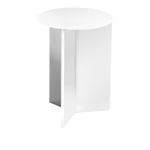 HAY - Slit Table Round High - White - Småbord & sidebord - Hvit - Metall