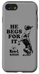 Coque pour iPhone SE (2020) / 7 / 8 Ken L-Ration He Begs For It Nourriture rétro vieilli pour chien