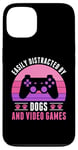 iPhone 13 Easily Distracted by Video Games and Dogs Gamer Women Girls Case