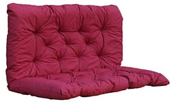 Chicreat Coussin pour Banc avec Dossier, 100 x 98 x 8 cm, Rouge