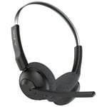 JLab Go Work Pop Casque Bluetooth sans Fil avec Micro, Autonomie 50h, Casque Audio Bluetooth avec Connexion Multipoint pour PC, Ordinateurs, Portables - Casque PC sans Fil pour Télétravail - Noir