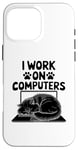 iPhone 16 Pro Max I Work On Computers Persian Longhair Cat Case