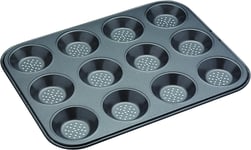 Masterclass Crusty Bake Perforated Mince Pie Baking Tray with PFOA Non Stick, 12