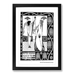 Big Box Art Sir Tristram Drank The Love Drink by Aubrey Beardsley Framed Wall Art Picture Print Ready to Hang, Black A2 (62 x 45 cm)