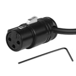 Adaptateur Audio Compact Xlr À Souder Pour Microphone 3 Broches Xlr Femelle À Souder - Adaptateur Audio Réglable À 90° - Pour Câble Xlr Fin - Avec Clé De 0,9 Mm