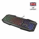 BEST GXT 830 RW Avonn Gaming Keyboard LED Illuminated UK Layout Black Gamin GIF